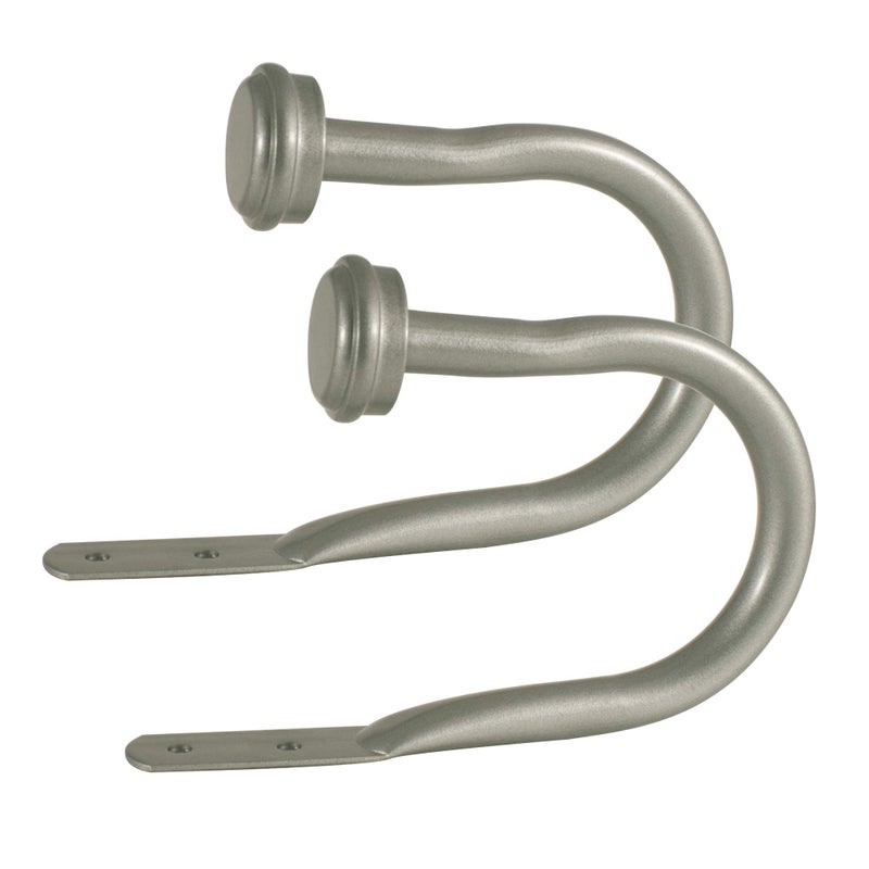 Decopolitan Cap Curtain Holdback, Nickel - Image 1